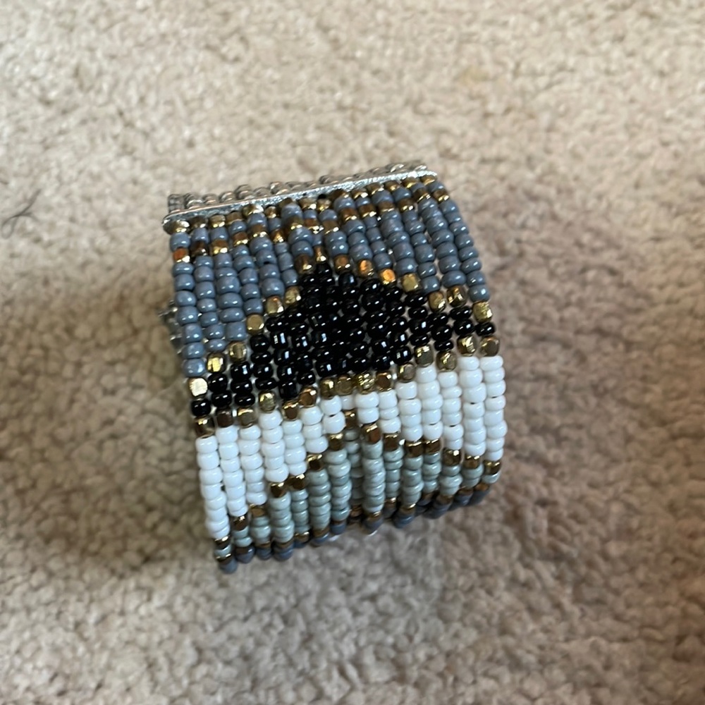 Beaded cuff bracelet